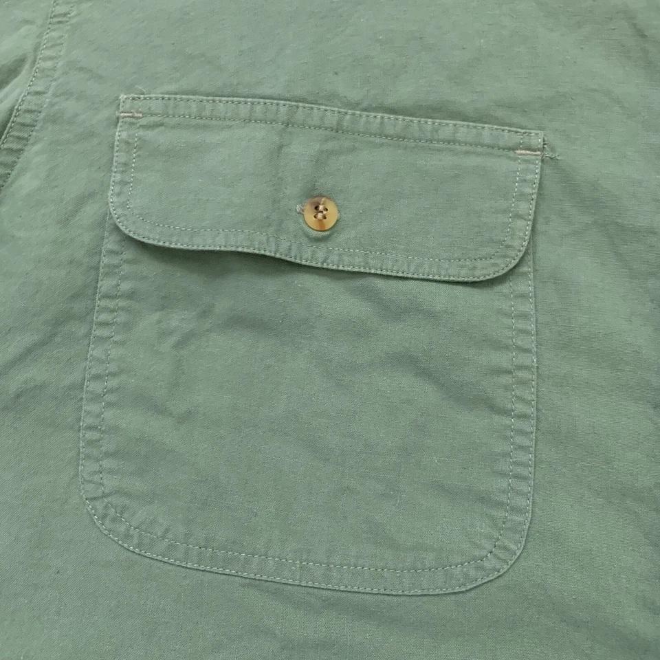 Vintage Bugle Boy Button Up Shirt Size L Crest Embroidered Logo Short Sleeve - Image 3 of 4