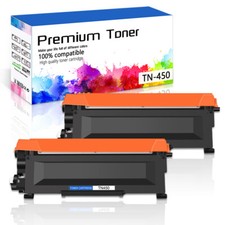 2PK TN450 Toner Cartridge for Brother DCP-7055 HL-2275DW 2280DW MFC-7362N 7460DN