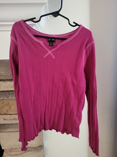 Girls' Art Class brand long-sleeve Maroon shirt, size L (10/12)