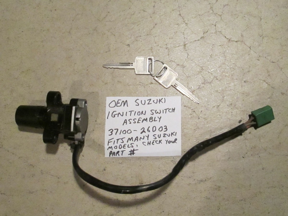 OEM SUZUKI IGNITION SWITCH 37110-26D03 WITH KEYS | eBay