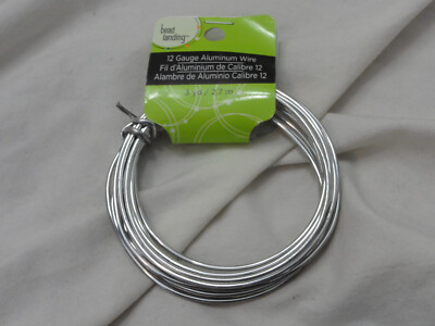 Bead Landing Crafts Jewelry 12 Gauge Aluminum Silver Color Wire 3yd/2.7m