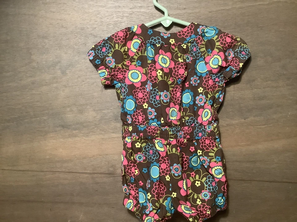 JERSEY CORTO CIRCO BEBÉ NIÑA TALLA 3 MESES MARRÓN FLORAL Foto 3 de 3