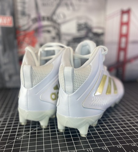 NEW ADIDAS Men's Nasty 20 White/Gold Football Cleats size 12.5 US EH3434 - Picture 4 of 12