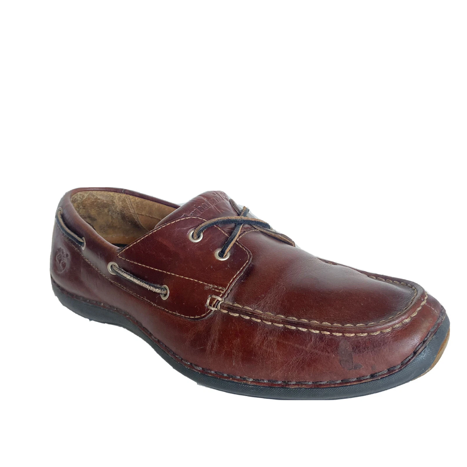 Scarpe da barca TIMBERLAND mocassini uomo taglia 11 N classiche 2 occhielli pelle comode 74013