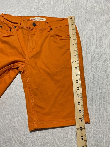 Levis 511 Slim Shorts Jorts Boys Size 14 Orange - Picture 9 of 10