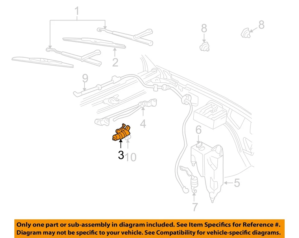 Motor limpiaparabrisas usado se adapta a: Chevrolet 1500 1996 camioneta grado A Foto 3 de 4