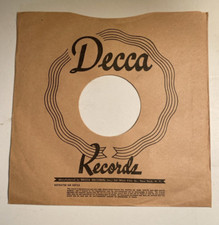 78 RPM Decca Record Sleeve Company Logo 10"  Lot 1