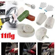11TLG Chrom-Alu Felgen Polierset Polierscheibe Politur Polierköpfe Polierpaste