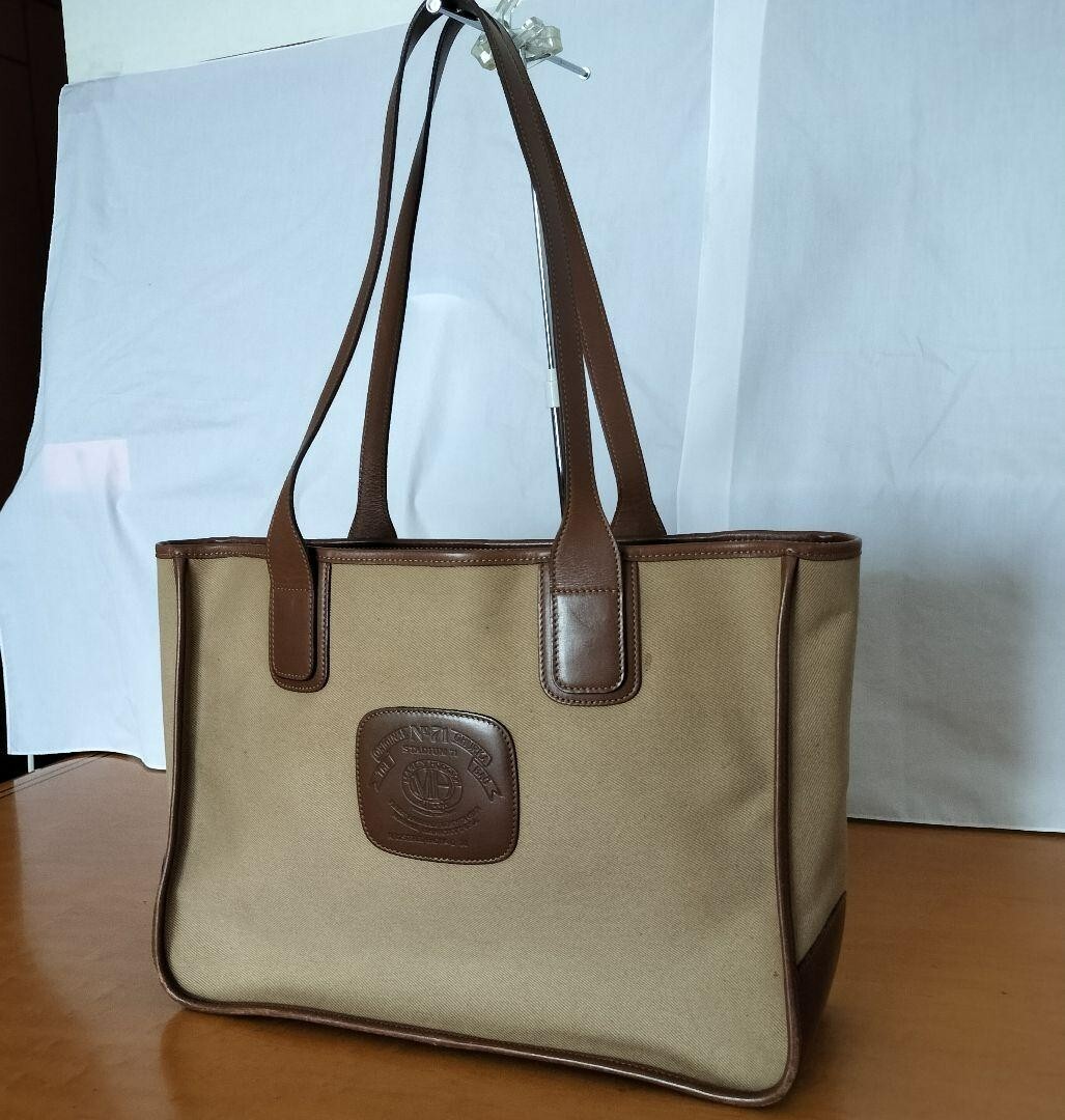 GHURKA No.71 Leather Tote Bag Brown MH Stamp Classic Vintage