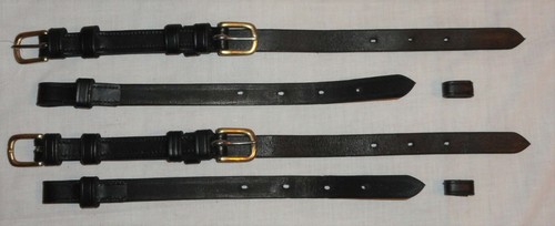 Pair NOS Ideal Equestrian Leather Carriage Driving Pony Size Open Cheek Straps - Picture 11 of 12