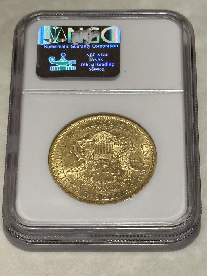 1851 AU53 NGC Liberty Double Eagle $20 Gold Coin great appeal lustrous (not PCGS - Image 2 of 2