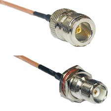 RG316 N FEMALE to TNC FEMALE BULKHEAD RF Cable Rapid-SHIP LOT