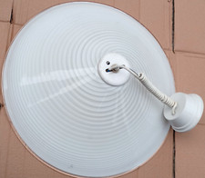 LAMPADARIO IN VETRO BIANCO-VINTAGE-DESIGN-STILE RETRO'-D'EPOCA-USATO