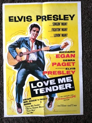 Elvis Presley - Love Me Tender - Erstaufführung brit. Filmplakat 1956 - Original
