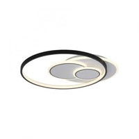 Led Deckenleuchte Flach Schlafzimmer Weiß Schwarz L:55 Cm Deckenlampe Warmweiß