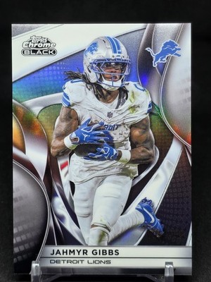2025 Topps Chrome Black Jahmyr Gibbs Refractor #'d 095/299
