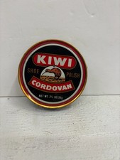 Vintage Kiwi Black Shoe Polish 3oz Collectible Advertising Tin Used