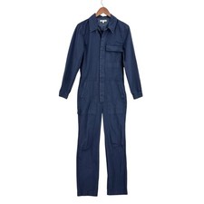 ALEX MILL Jumpsuit Chino Field Womens S Blue Twill Button Front Cargo W880