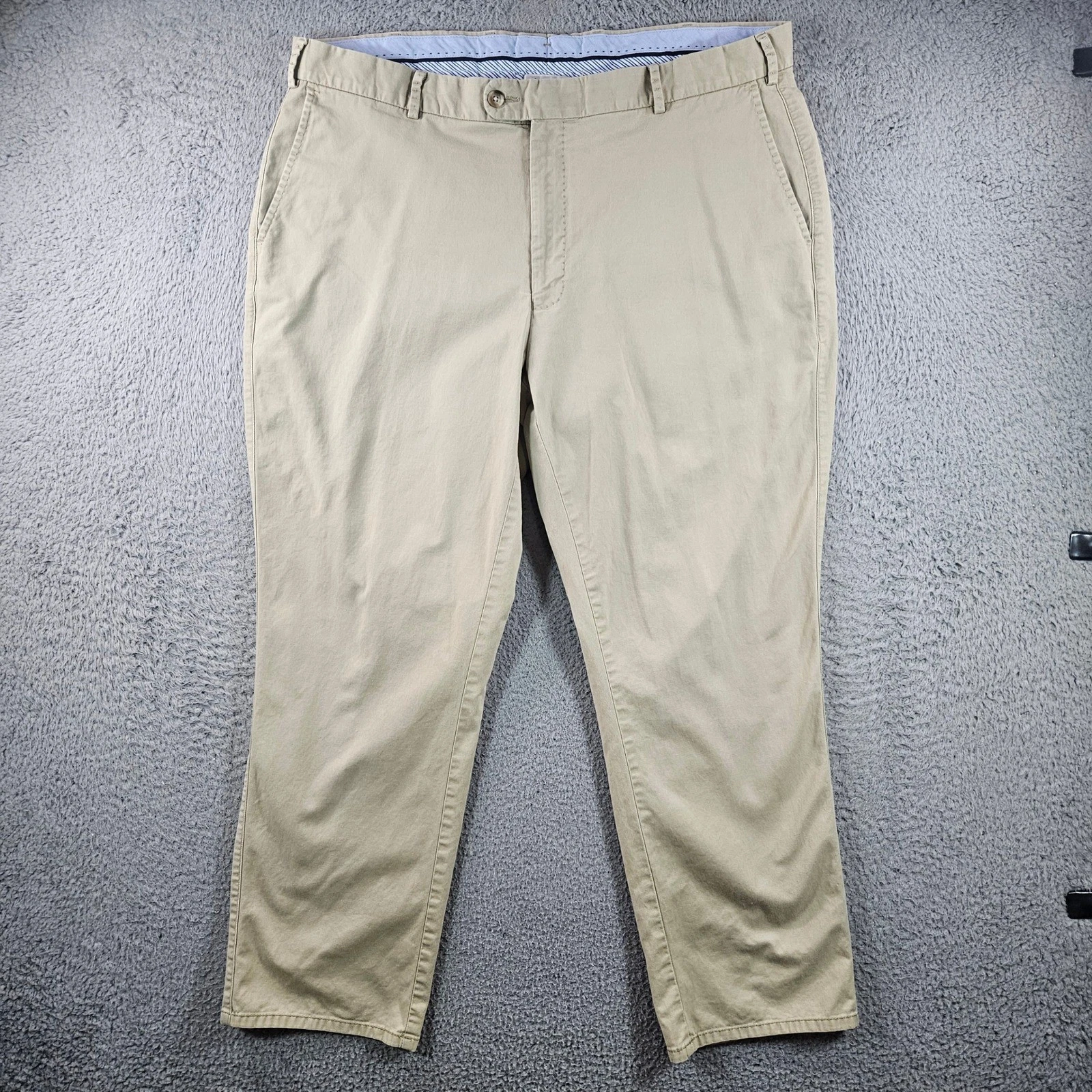 Peter Millar Mens Chinos Khaki Pants Size 38 x 27 Flat Front Casual Dress