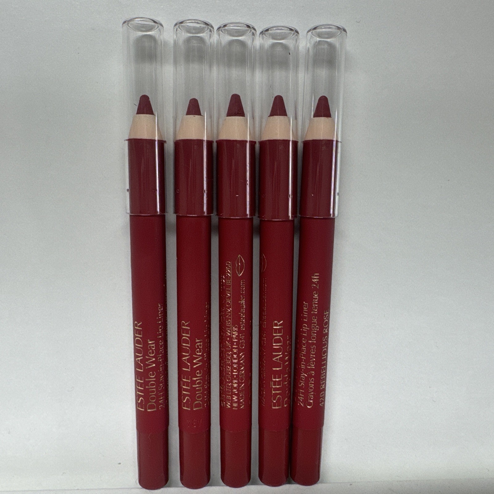 5 Estee Lauder Double Wear  Stay In Place Lip Liner  420 Rebellious Rose mini