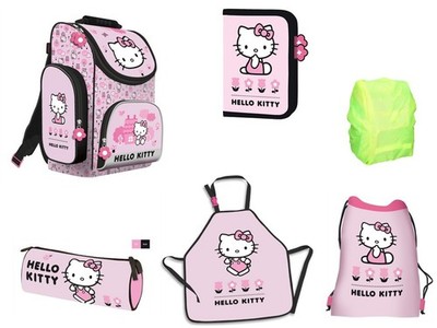 Hello Kitty Schulranzen Set 6teilig pink