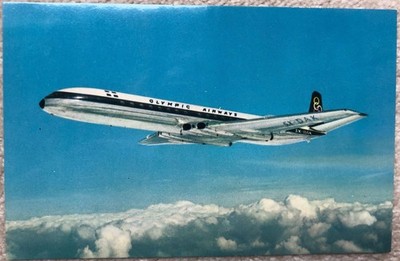Flugzeug Postkarte Comet 4B Olympic Airways