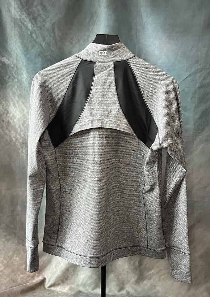 NWT Cutter & Buck Women's Shoreline Full-Zip Jacket L Gray Colorblock MSRP $100 - Image 2 of 4