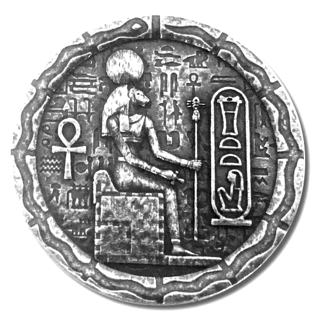1/2 TROY OZ .999 FINE SILVER ULTRA HIGH RELIEF EGYPTIAN CAT