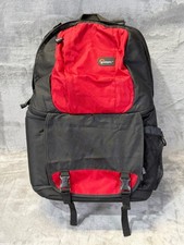 Lowepro Fastpack 350 Camera Backpack Red Black DSLR Bag All Dividers EUC