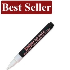 Uchida Bistro Chalk Marker - Broad White Tip, Erasable Art Tool for All Surfaces
