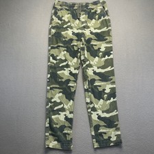 Wonder Nation Boys Camo Pants Cotton Blend XL 14-16 Green Military Utility