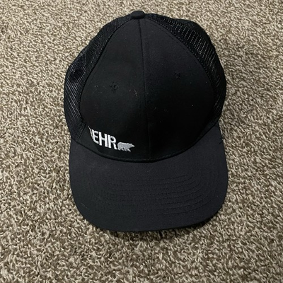 #ad Black trucker style snapback hat featuring embroidered branding for Behr paint $26.00