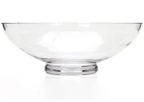 Hosley Clear Glass Bowl 11.8 Inch Diameter - Ideal Gift for Wedding - Picture 6 of 8