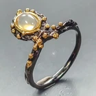 Women jewelry Natural Opal Ring 925 Sterling Silver Size 5.5 /R464053