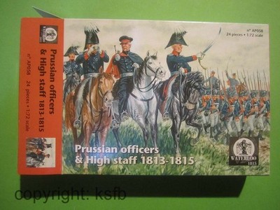 1:72 Waterloo1815 #058 Napoleon Preußen Generalstab Offiziere 1813 - 1815 Pferd