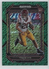 2023 Panini Prizm Draft Picks Green Shimmer Prizm 2/8 Travis Dye #129 3hd