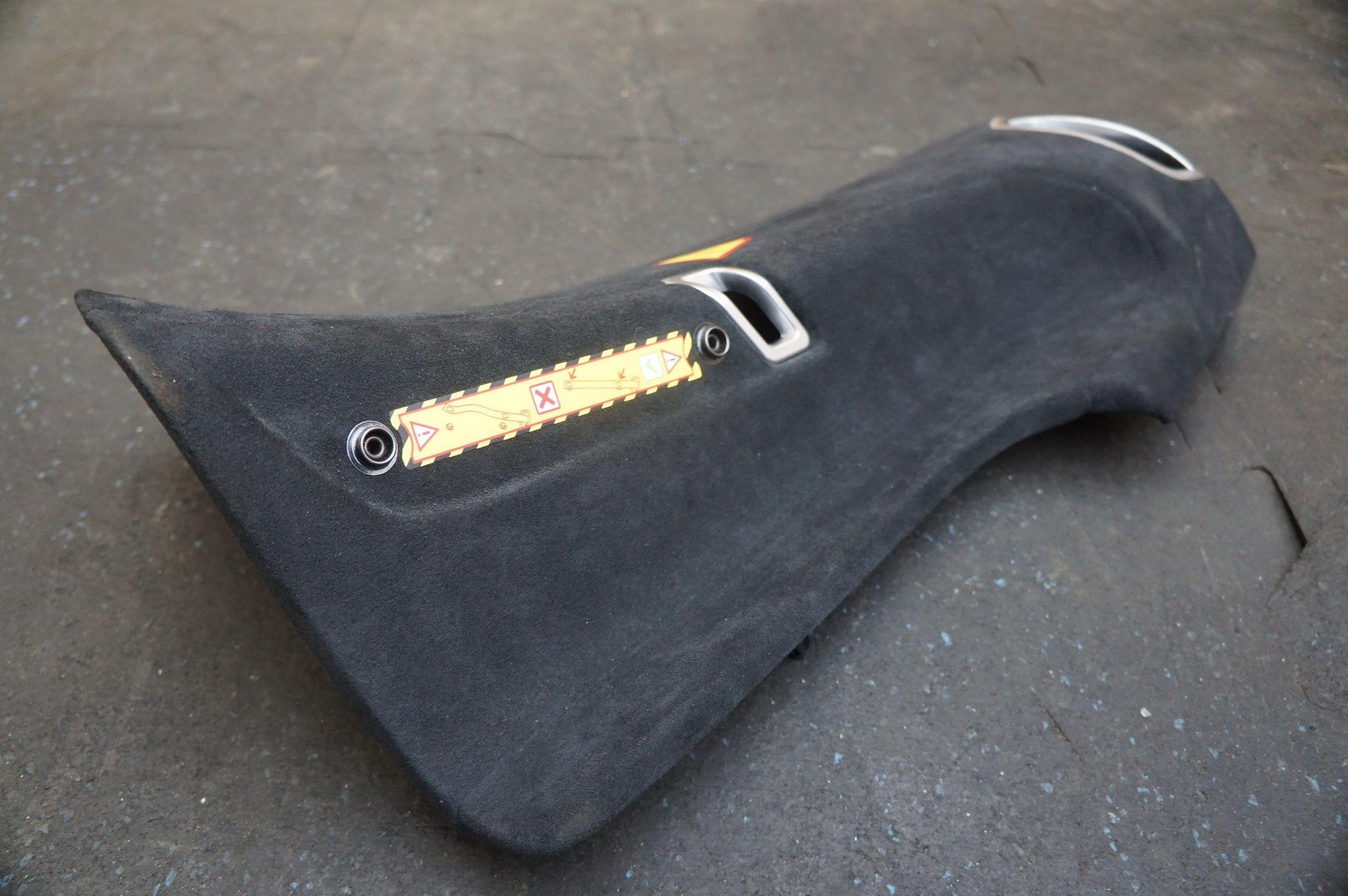 Right Passenger B-pillar Seat Belt Trim Black 13N0731CP OEM Mclaren 570s 2017
