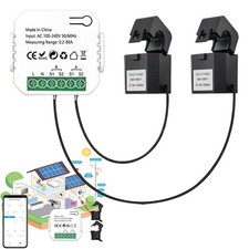 2 Channel Smart WiFi Electricity Meter Bidirectional Measurement with Clamp