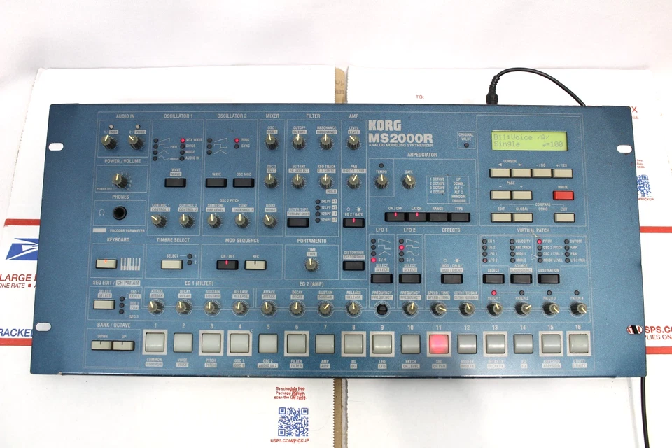 KORG MS2000R ANALOG MODELING SYNTHESIZER MODULE W/POWER SUPPLY -WORKS GOOD - Image 3 of 4