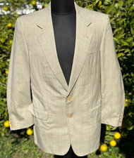 Gucci Vintage Glen Check Wool Blazer IT 46   Classic 2-Button Italian Tailoring
