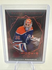 🔌IU 2025-26 UD BLACK DIAMOND HOCKEY ROOKIE GEMS RED /100 OLIVIER RODRIGUE