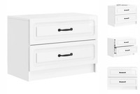 Nachttisch Nachtschrank Nachtkommode Hochglanz Weiß 62X34,5X44,5 Cm Holzwerkstof