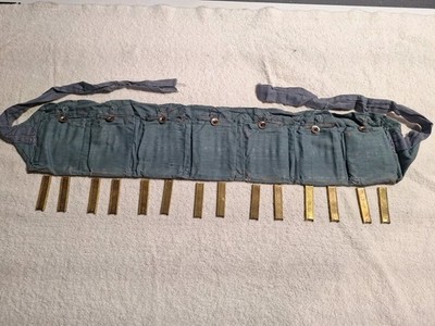 TURKISH 8MM MAUSER 2 PIECE BRASS STRIPPER CLIPS AND BANDOLEER / REPACK KIT 