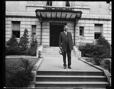 Photo:Herbert Hoover 1920s Portrait Standing Building Entrance