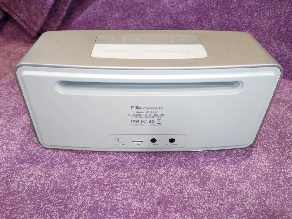 Altavoz inalámbrico Bluetooth Nakamichi plateado BTSP80 EXCELENTE Foto 2 de 4