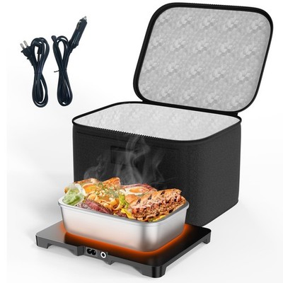 Portable Lunch Box Food Heater,12V/24V/110V 3-in-1 Food Warmer Box, Mini Port...