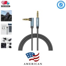 AUX Cord 3ft,3.5mm Stereo Audio Cable portable 90 Degree 3.5mm Male to Male S...