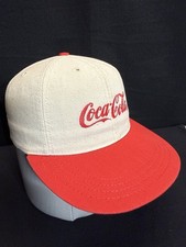 Vintage Coca-Cola Script Logo Snapback Hat Red/White Green Underbill Made in USA