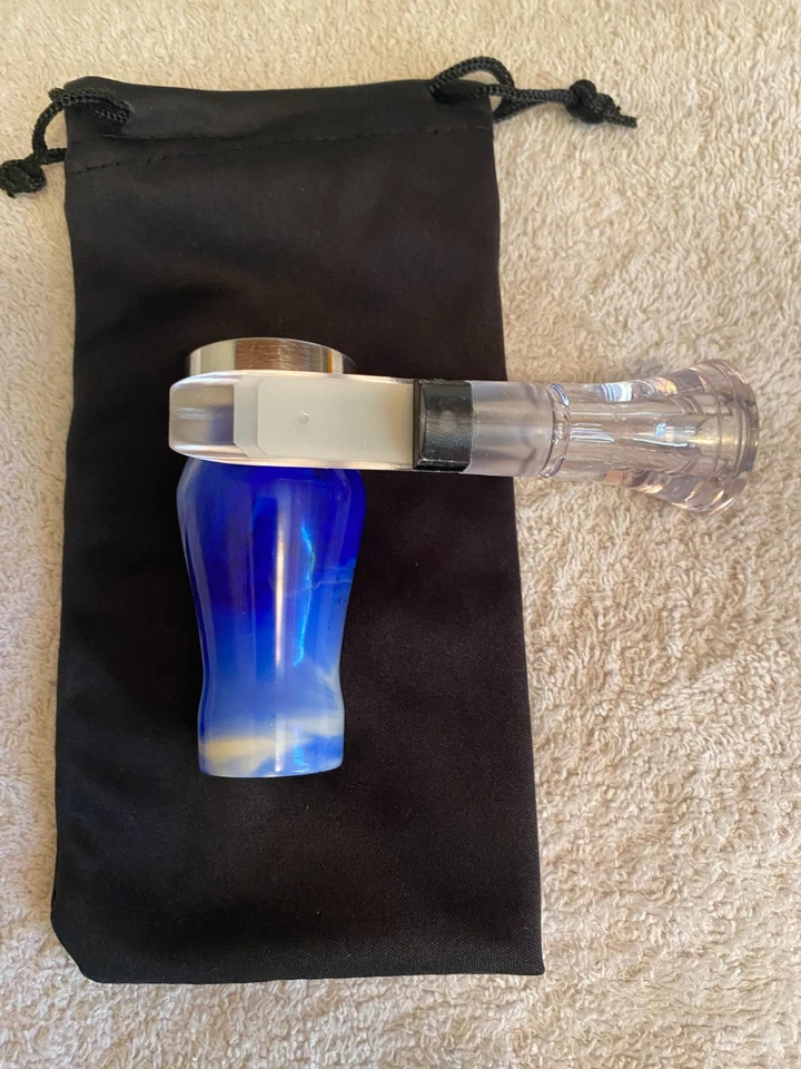 Brand New Mallard Duck Call, Double Reed Eco Insert, Blue Swirl - Image 4 of 4