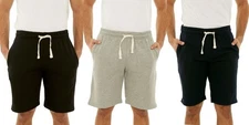 Men's Sweat Shorts Fleece Cotton Gym Terry Casual Jogger Shorts with Pockets